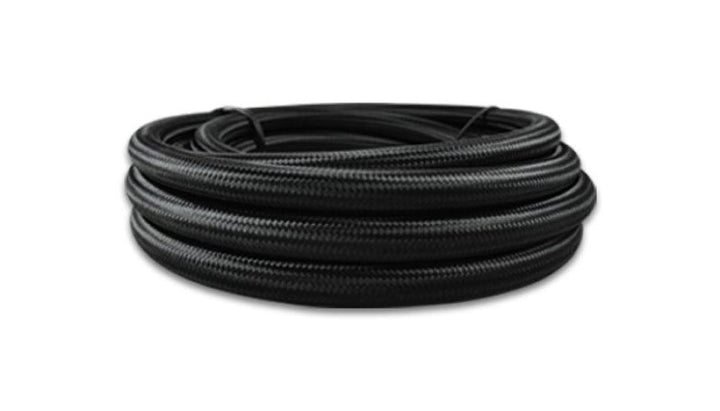 Vibrant -4 AN Black Nylon Braided Flex Hose (20 foot roll) - Attacking the Clock Racing