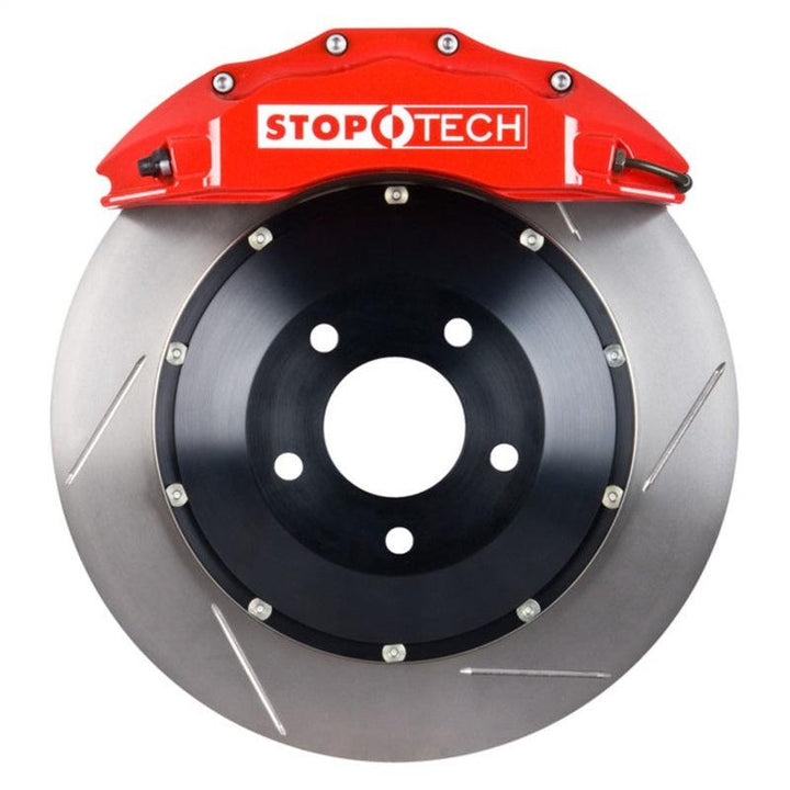 StopTech 06-10 BMW M5/M6 w/ Red ST-60 Calipers 380x35mm Slotted Rotors Front Big Brake Kit - Attacking the Clock Racing