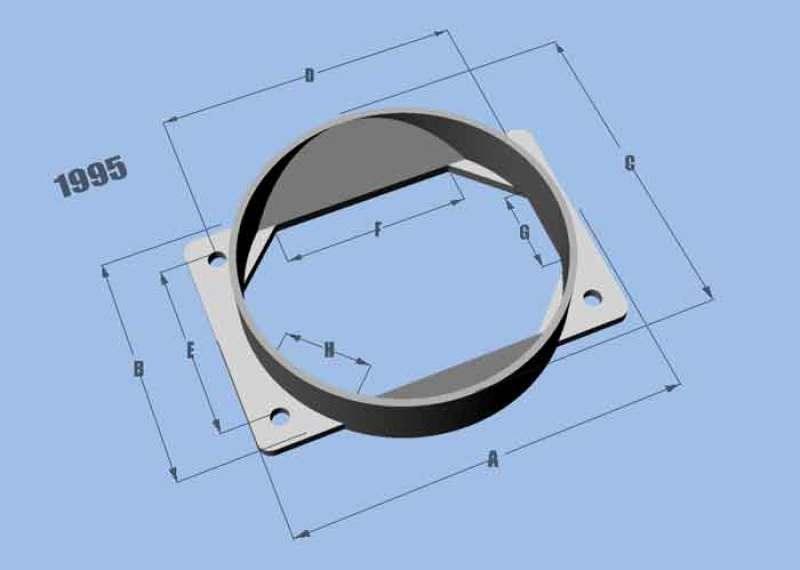 Vibrant MAF Sensor Adapter Plate for Mitsubishi applications use w/ 4.5in Inlet I.D. filters only - Attacking the Clock Racing