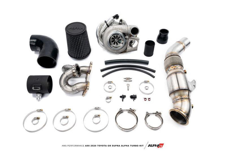 AMS Performance A90 2020 Toyota GR Supra Alpha 6 GTX3076 GEN II Turbo Kit 49 State Legal EPA Catted - Attacking the Clock Racing