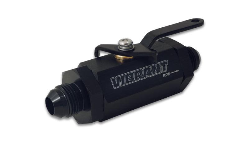 Vibrant -4AN to -4AN Male Shut Off Valve - Black - Attacking the Clock Racing