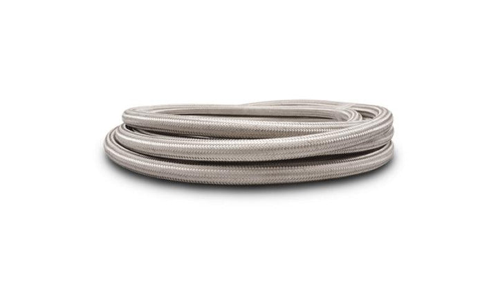 Vibrant SS Braided Flex Hose -8 AN 0.44in ID (50 foot roll) - Attacking the Clock Racing