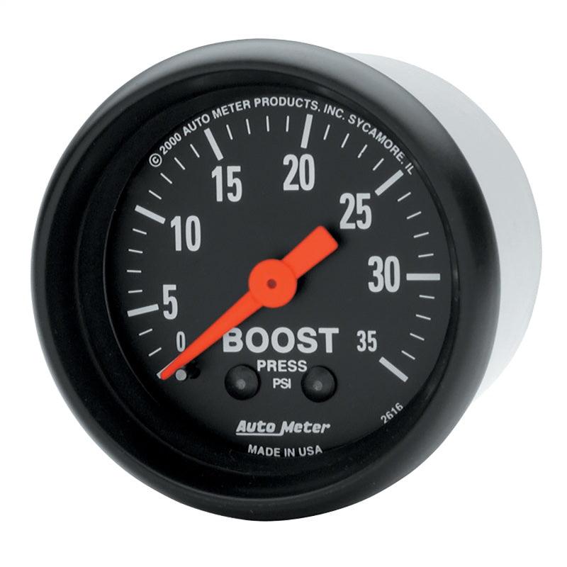 Autometer Z Series 52mm 0-35 PSI Mechanical Boost Gauge - Attacking the Clock Racing