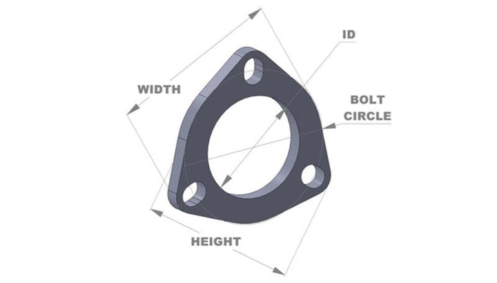 Vibrant 3-Bolt T304 SS Exhaust Flange (3.5in I.D.) - Attacking the Clock Racing