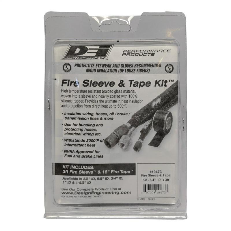 DEI Fire Sleeve and Tape Kit 3/4in I.D. x 3ft - Attacking the Clock Racing