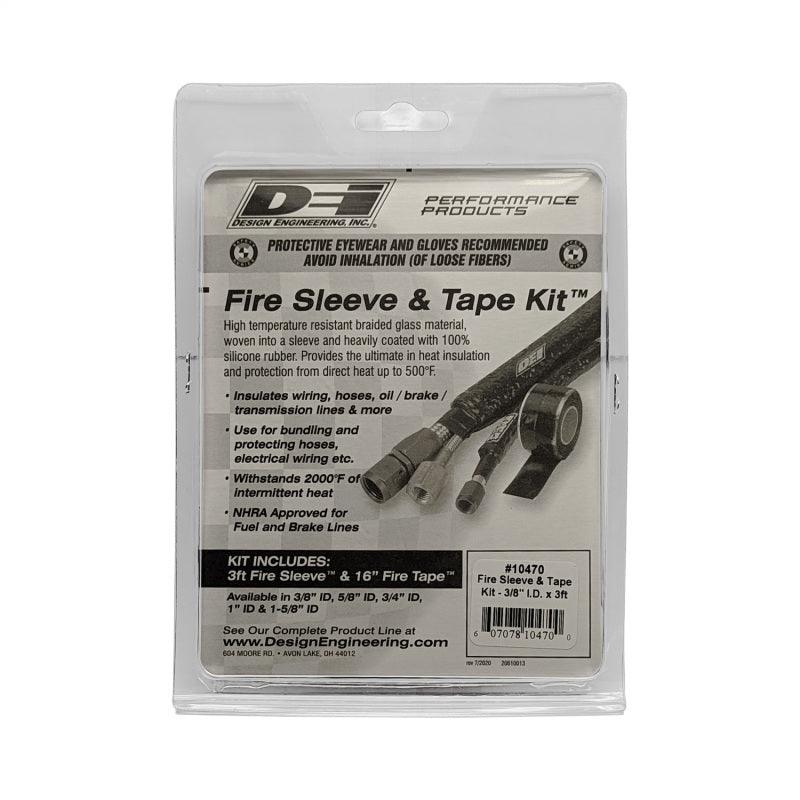 DEI Fire Sleeve and Tape Kit 3/8in I.D. x 3ft - Attacking the Clock Racing