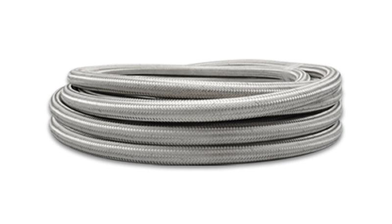 Vibrant SS Braided Flex Hose -6 AN 0.34in ID (50 foot roll) - Attacking the Clock Racing